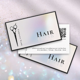 Stilvolle Holographic Hair Stylist-Schere Visitenkarte