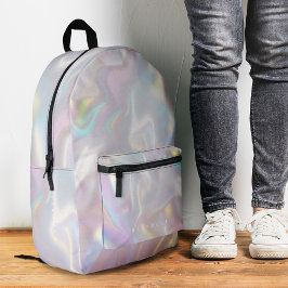 Stilvolle Holographic Pink Pearl Girly Bedruckter Rucksack
