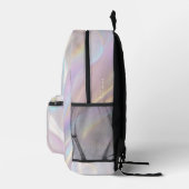 Stilvolle Holographic Pink Pearl Girly Bedruckter Rucksack (Rechts)