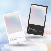 Stilvolle Holographic Silver Aura Business Card Visitenkarte