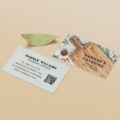 Stilvolle Holzschnitzerei Kochen rustikale Schrift Visitenkarte