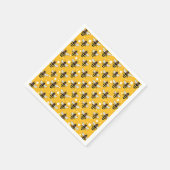 Stilvolle Honeybees Muster Gelb Serviette (Ecke)