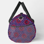 Stilvolle Hot Pink & Lila Abstrakte Dot Art Duffle Bag (Rechts)