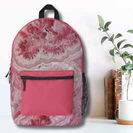 Stilvolle Hübsche Agate Pink Girls Bedruckter Rucksack