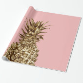 Stilvolle hübsche Ananas aus Gürtelgold und Pastel Geschenkpapier (Ungerollt)