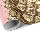 Stilvolle hübsche Ananas aus Gürtelgold und Pastel Geschenkpapier (Rolleneckpunkt)