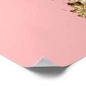 Stilvolle hübsche Ananas aus Gürtelgold und Pastel Poster (Ecke)