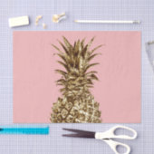 Stilvolle hübsche Ananas aus Gürtelgold und Pastel Seidenpapier (Handwerk)