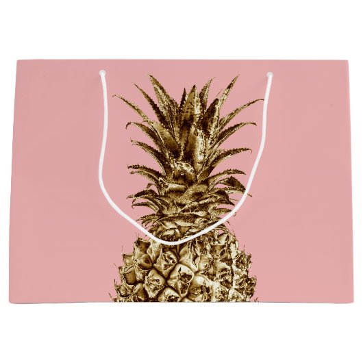 Stilvolle hübsche Ananas Große Geschenktüte (Vorderseite)
