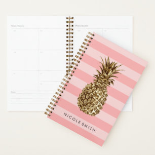 Stilvolle hübsche Ananas mit gürtelgoldenem Anan Planer