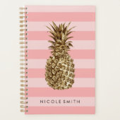 Stilvolle hübsche Ananas mit gürtelgoldenem Ananas Planer (Vorderseite)