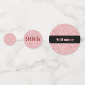 Stilvolle hübsche personalisierte Geburtstagskaffe Konfetti (Vorderseiten)