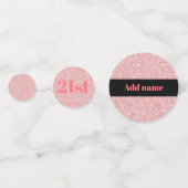 Stilvolle hübsche personalisierte Geburtstagskaffe Konfetti (Vorderseiten)