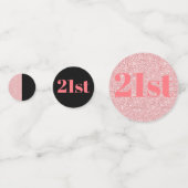 Stilvolle hübsche personalisierte Geburtstagskaffe Konfetti (Rückseiten)