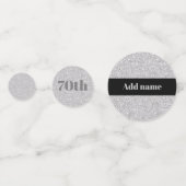 Stilvolle hübsche personalisierte Geburtstagskaffe Konfetti (Vorderseiten)