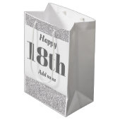 Stilvolle hübsche personalisierte mittlere geschenktüte (Vorderseite Schrägansicht)