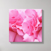 Stilvolle hübsche rosa Rosa moderne, blumenreiche Leinwanddruck (Vorderseite)