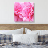 Stilvolle hübsche rosa Rosa moderne, blumenreiche  Leinwanddruck (Insitu (Schlafzimmer))