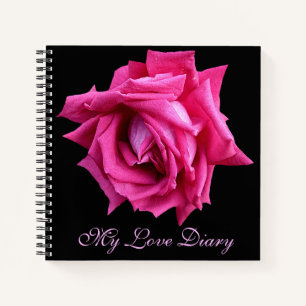 Stilvolle hübsche Rose Rosa Blume Valentine Notizblock