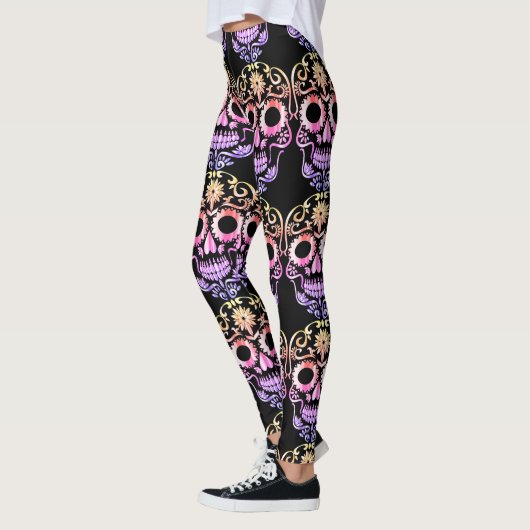 Stilvolle hübsche Schädelknochen Leggings (Links)