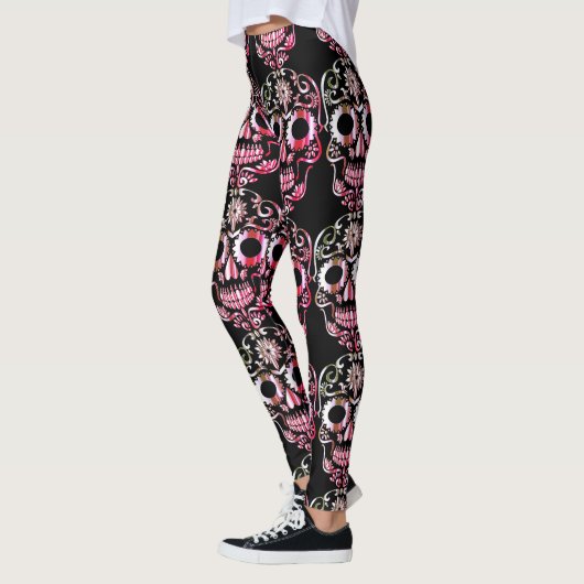 Stilvolle hübsche Schädelknochen Leggings (Links)