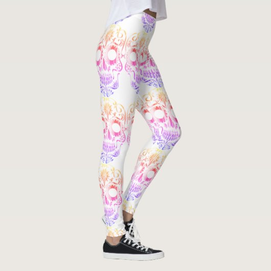 Stilvolle hübsche Schädelknochen Leggings (Rechts)