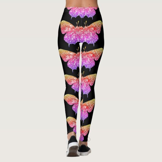 Stilvolle hübsche Schmetterling-Leggings Leggings (Rückseite)