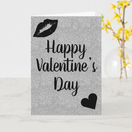 Stilvolle hübsche Valentinstag-Karte Karte (Gelbe Blume)