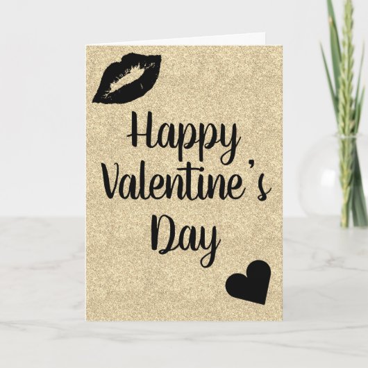 Stilvolle hübsche Valentinstag-Karte Karte (Vorderseite)