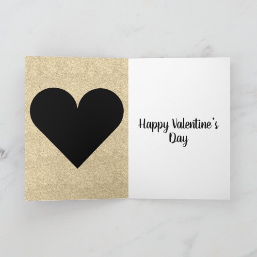 Stilvolle hübsche Valentinstag-Karte Karte (Innenseite)