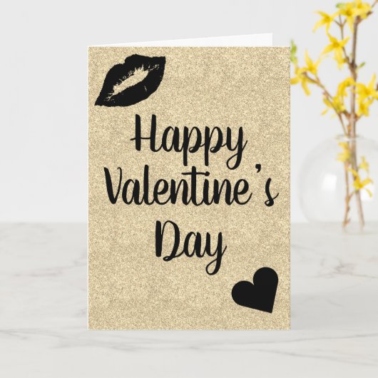 Stilvolle hübsche Valentinstag-Karte Karte (Gelbe Blume)