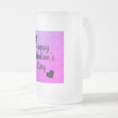Stilvolle hübsche Valentinstag-Tasse Mattglas Bierglas (VorderseiteRechts)