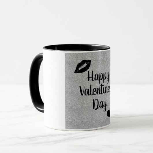 Stilvolle hübsche Valentinstag-Tasse Tasse (Vorderseite Links)