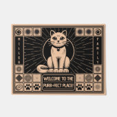 Stilvolle, humorvolle, anpassbare, purfekte Katzen Fußmatte (Vorderseite)