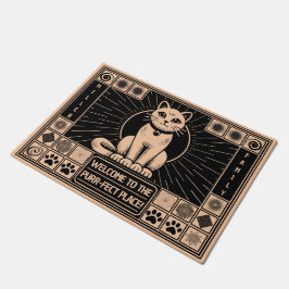 Stilvolle, humorvolle, anpassbare, purfekte Katzen Fußmatte