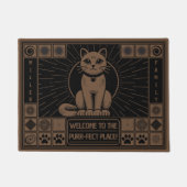 Stilvolle, humorvolle, anpassbare, purfekte Katzen Fußmatte (Vorderseite)