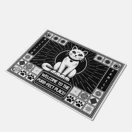 Stilvolle, humorvolle, anpassbare, purfekte Katzen Fußmatte