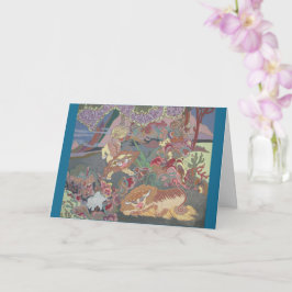 Stilvolle Hunde im Garten Karte