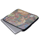 Stilvolle Hunde im Garten Laptopschutzhülle (Vorne Knopf)