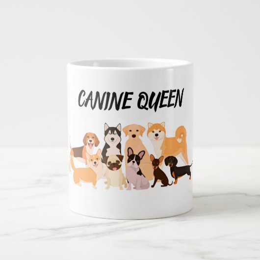 Stilvolle Hunde-Mama Jumbo-Tasse (Vorderseite)