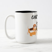 Stilvolle Hunde-Mama Zweifarbige Tasse (Links)