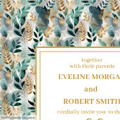 Stilvolle Hunter Green Gold Greenerity Wedding Ein Einladung