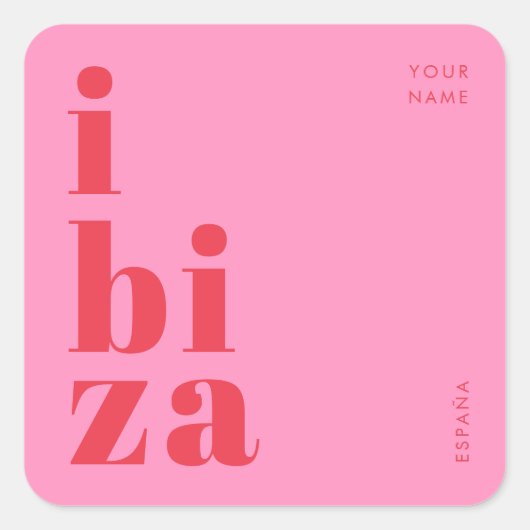 Stilvolle Ibiza Spanien Aufkleber (Vorderseite)