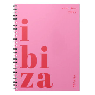 Stilvolle Ibiza-Zeitschriftenschrift Notizblock