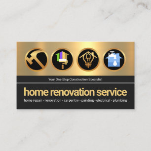 Stilvolle Icons für die Gold Layer Creative Const Visitenkarte