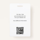 Stilvolle ID-Foto-Logo QR-Code Slate Blue Security Ausweis (Rückseite)