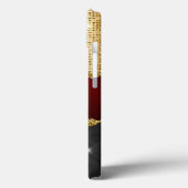 Stilvolle Imitate Glitzer Red Gold Schwarze Monogr Case-Mate iPhone Hülle (Rückseite / Links)