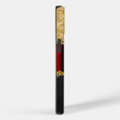 Stilvolle Imitate Glitzer Red Gold Schwarze Monogr Case-Mate iPhone Hülle (Rückseite / Rechts)