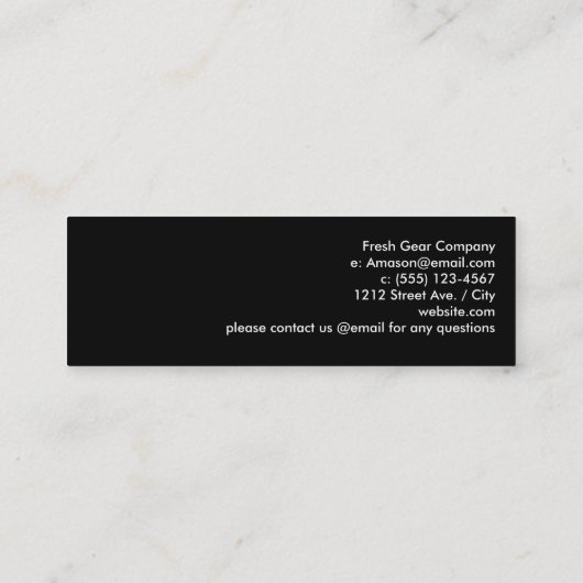 Stilvolle Imitate Gold Flake mit Polka Dots Mini Visitenkarte (Rückseite)