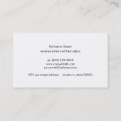 Stilvolle Imitate Gold Foil Circle Motif Sage Blue Visitenkarte (Rückseite)